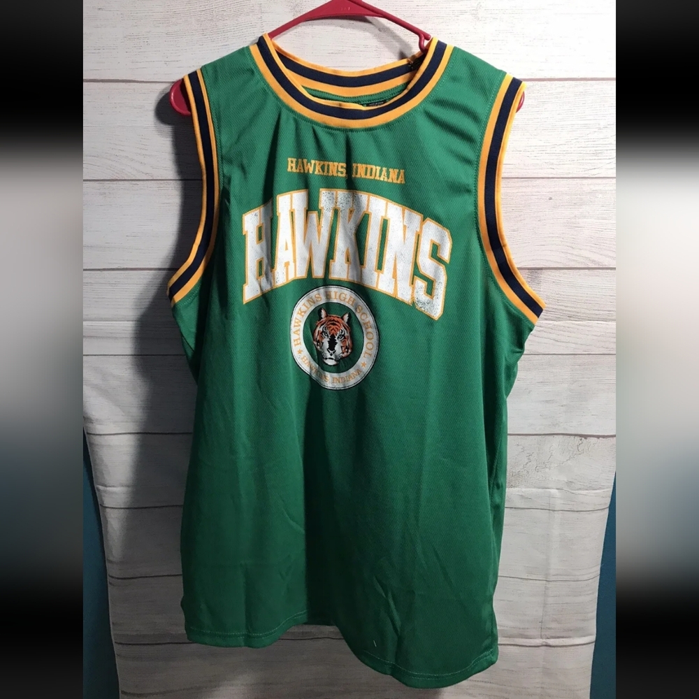 Stranger Things Netflix Hawkins High School Indiana Basketball Jersey Mens M